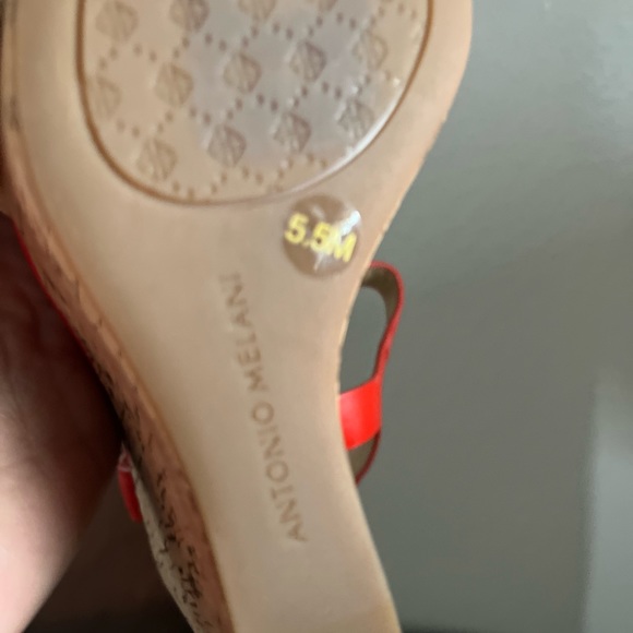 Size 5.5 Antonia Melanie Orange platform sandals - Picture 2 of 3